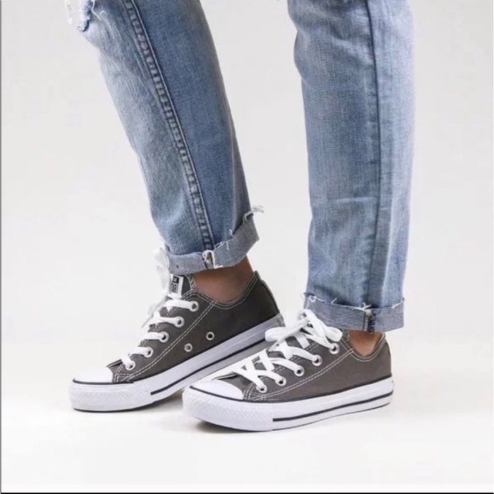 Charcoal grey Converse All Star shoes